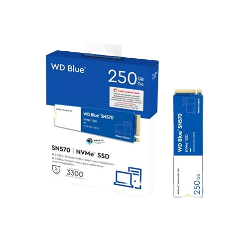 [WDS250G3B0C] Unidad SSD WD Blue SN570 M.2 2280 NVMe PCIe Gen3 x4